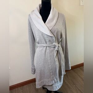 UGG Blanche II Robe XL • Gray Fleece Shawl Collar Lounge Robe​